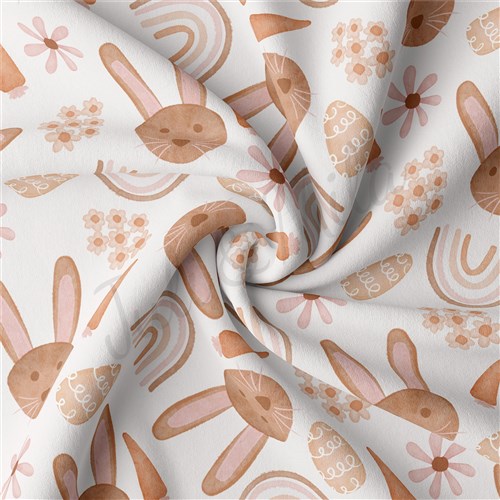 Easter Double Brushed Polyester Fabric Jersey Stretchy Soft Polyester Stretch Fabric