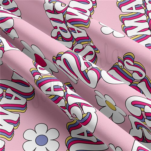 Mama's Girl Double Brushed Polyester Fabric Jersey Stretchy Soft Polyester Stretch Fabric