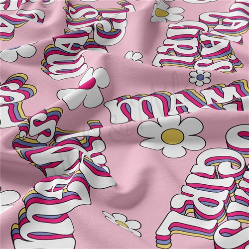 Mama's Girl Double Brushed Polyester Fabric Jersey Stretchy Soft Polyester Stretch Fabric