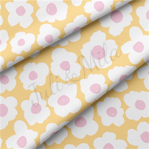Floral Double Brushed Polyester Fabric Jersey Stretchy Soft Polyester Stretch Fabric