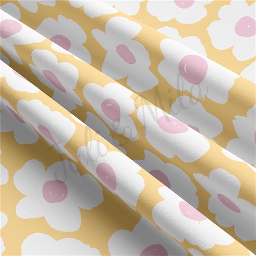 Floral Double Brushed Polyester Fabric Jersey Stretchy Soft Polyester Stretch Fabric