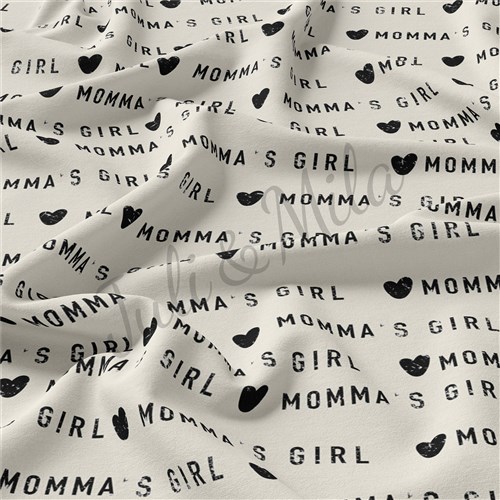Momma's Girl Double Brushed Polyester Fabric Jersey Stretchy Soft Polyester Stretch Fabric