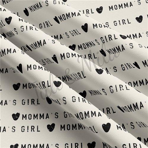 Momma's Girl Double Brushed Polyester Fabric Jersey Stretchy Soft Polyester Stretch Fabric