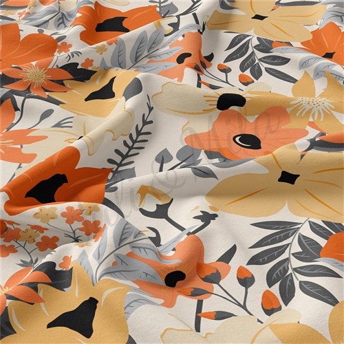 Floral Double Brushed Polyester Fabric Jersey Stretchy Soft Polyester Stretch Fabric