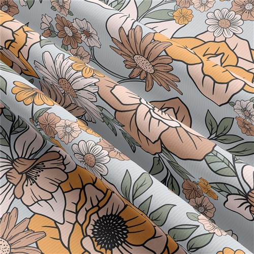 Floral Rib Knit Fabric, RBK1606 & Get a Free $89.99 Embroidery Bundle