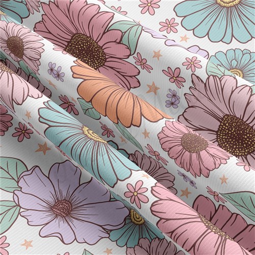 Floral Rib Knit Fabric, RBK1581 & Get a Free $89.99 Embroidery Bundle