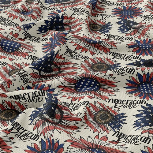4th of July Patriotic Rib Knit Fabric, RBK1545 & Get a Free $89.99 Embroidery Bundle