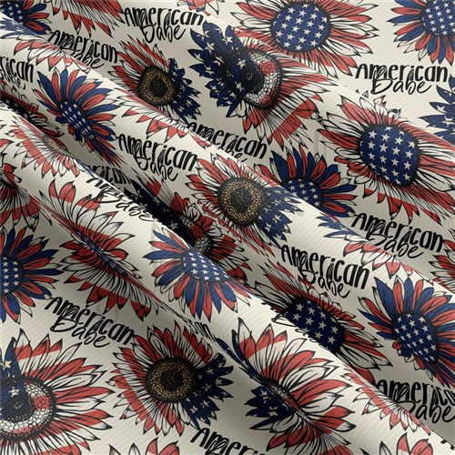 4th of July Patriotic Rib Knit Fabric, RBK1545 & Get a Free $89.99 Embroidery Bundle