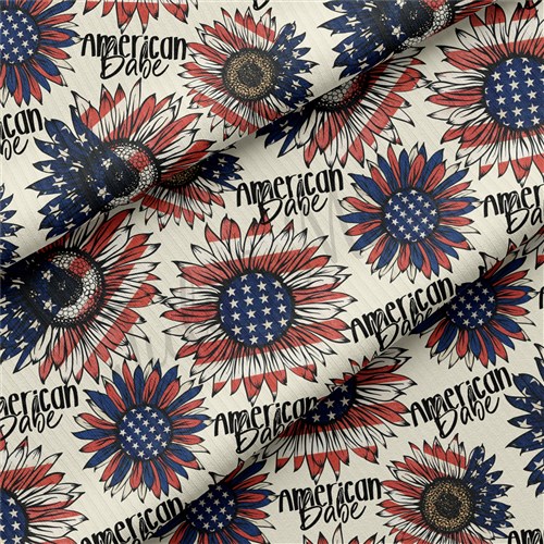 4th of July Patriotic Rib Knit Fabric, RBK1545 & Get a Free $89.99 Embroidery Bundle