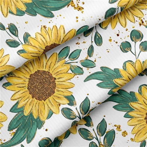 Sunflowers Rib Knit Fabric, RBK1588 & Get a Free $89.99 Embroidery Bundle