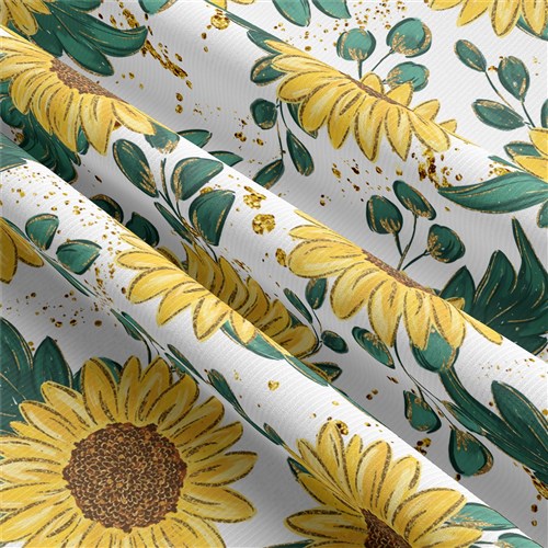Sunflowers Rib Knit Fabric, RBK1588 & Get a Free $89.99 Embroidery Bundle