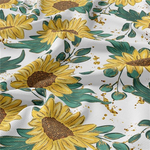 Sunflowers Rib Knit Fabric, RBK1588 & Get a Free $89.99 Embroidery Bundle