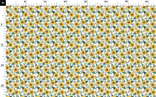 Sunflowers Rib Knit Fabric, RBK1588 & Get a Free $89.99 Embroidery Bundle
