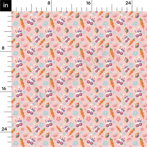 bunny Easter Double Brushed Polyester Fabric Jersey Stretchy Soft Polyester Stretch Fabric