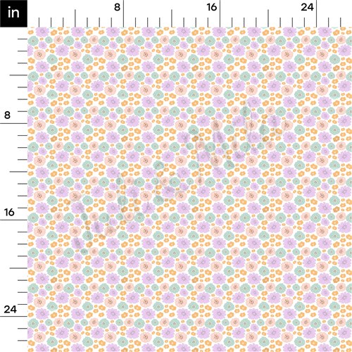 Floral Flowers Double Brushed Polyester Fabric Jersey Stretchy Soft Polyester Stretch Fabric