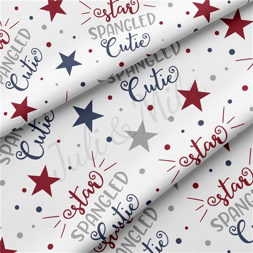 4th of July Patriotic Double Brushed Polyester Fabric Jersey Stretchy Soft Polyester Stretch Fabric