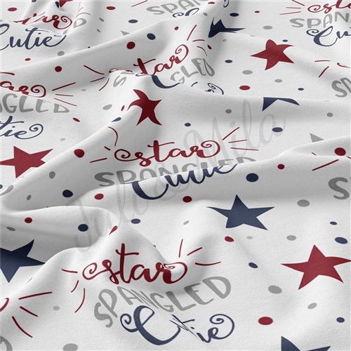 4th of July Patriotic Double Brushed Polyester Fabric Jersey Stretchy Soft Polyester Stretch Fabric
