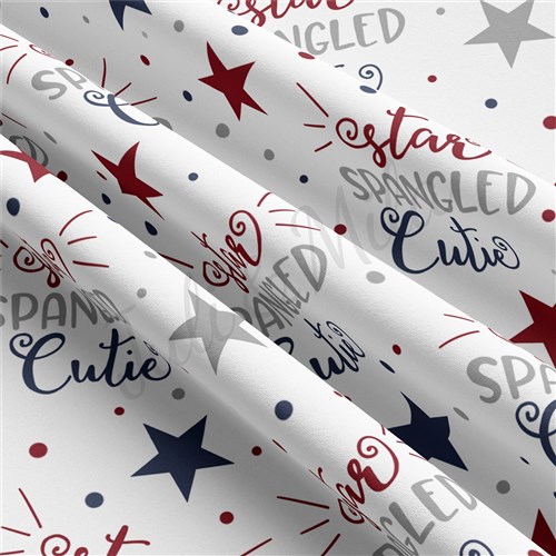 4th of July Patriotic Double Brushed Polyester Fabric Jersey Stretchy Soft Polyester Stretch Fabric