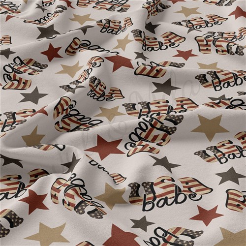 4th of July Patriotic Double Brushed Polyester Fabric Jersey Stretchy Soft Polyester Stretch Fabric