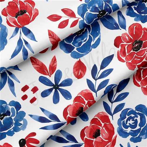 4th of July Patriotic Double Brushed Polyester Fabric Jersey Stretchy Soft Polyester Stretch Fabric