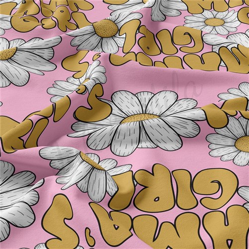 Mama's Girl Double Brushed Polyester Fabric Jersey Stretchy Soft Polyester Stretch Fabric