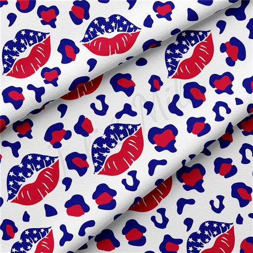 4th of July Patriotic Double Brushed Polyester Fabric Jersey Stretchy Soft Polyester Stretch Fabric