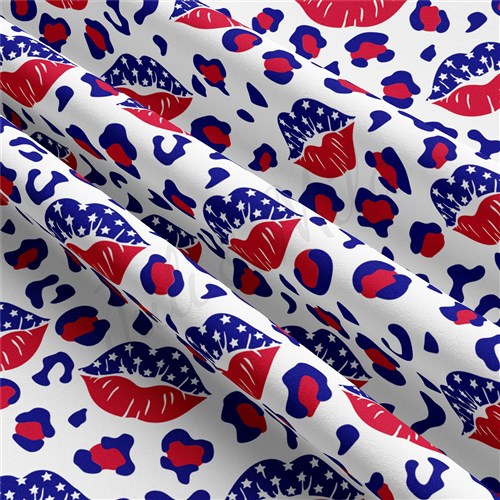 4th of July Patriotic Double Brushed Polyester Fabric Jersey Stretchy Soft Polyester Stretch Fabric