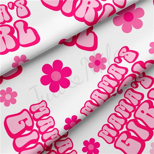 Mama's Girl Double Brushed Polyester Fabric Jersey Stretchy Soft Polyester Stretch Fabric