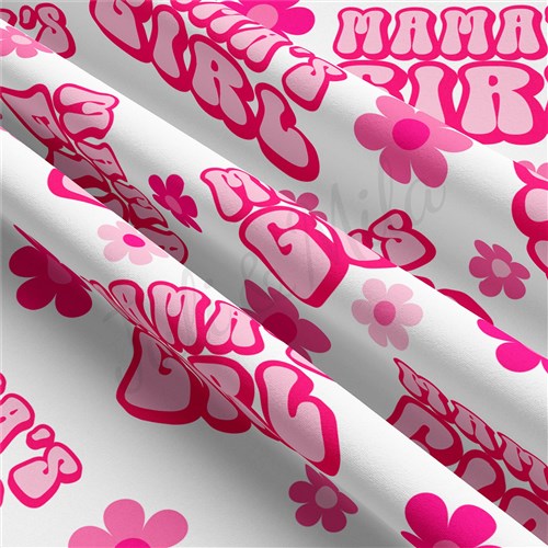 Mama's Girl Double Brushed Polyester Fabric Jersey Stretchy Soft Polyester Stretch Fabric