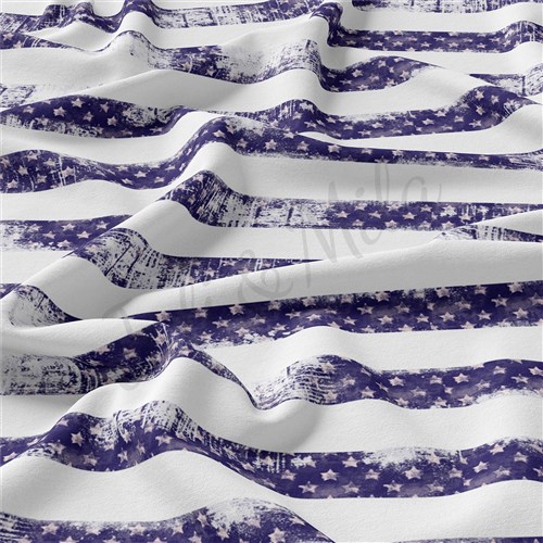 4th of July Patriotic Double Brushed Polyester Fabric Jersey Stretchy Soft Polyester Stretch Fabric