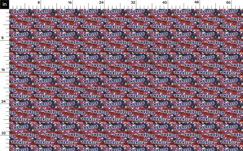 4th of July Patriotic Double Brushed Polyester Fabric Jersey Stretchy Soft Polyester Stretch Fabric