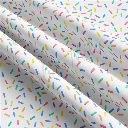 Sprinkles Double Brushed Polyester Fabric Jersey Stretchy Soft Polyester Stretch Fabric