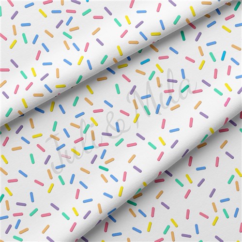 Sprinkles Double Brushed Polyester Fabric Jersey Stretchy Soft Polyester Stretch Fabric