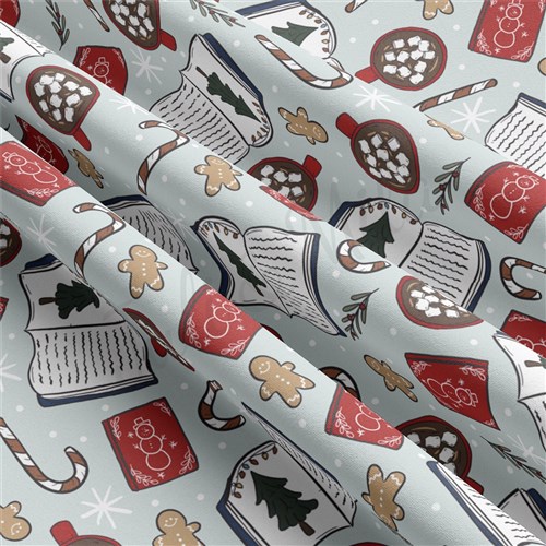 Christmas Double Brushed Polyester Fabric Jersey Stretchy Soft Polyester Stretch Fabric