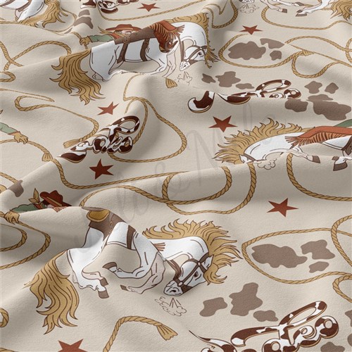 Boho Western Double Brushed Polyester Fabric Jersey Stretchy Soft Polyester Stretch Fabric