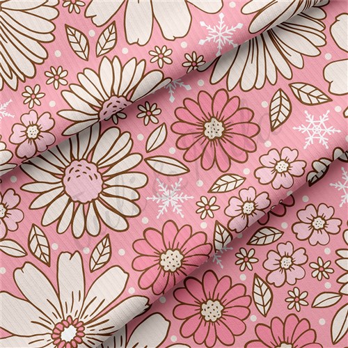 Floral Rib Knit Fabric, RBK881 & Get a Free $89.99 Embroidery Bundle