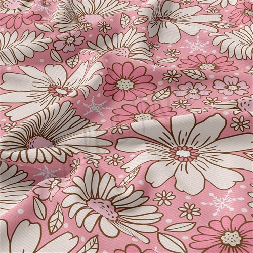 Floral Rib Knit Fabric, RBK881 & Get a Free $89.99 Embroidery Bundle