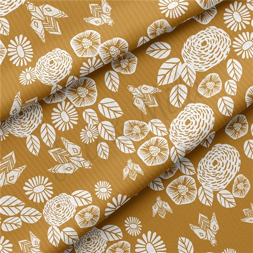 Floral Rib Knit Fabric, RBK426 & Get a Free $89.99 Embroidery Bundle