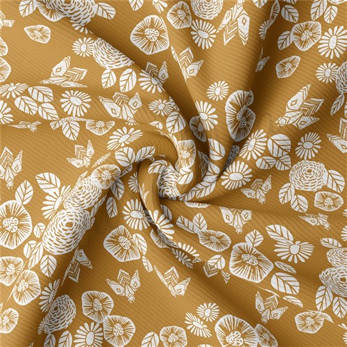 Floral Rib Knit Fabric, RBK426 & Get a Free $89.99 Embroidery Bundle