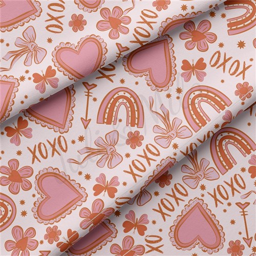 Valentine's Day Double Brushed Polyester Fabric Jersey Stretchy Soft Polyester Stretch Fabric