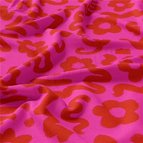 Valentine's Day Double Brushed Polyester Fabric Jersey Stretchy Soft Polyester Stretch Fabric