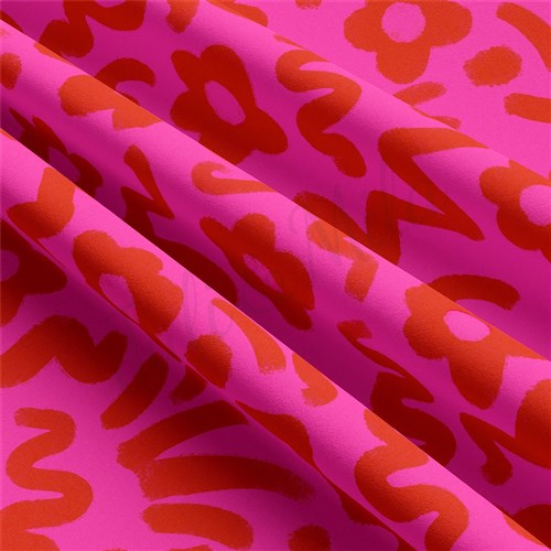Valentine's Day Double Brushed Polyester Fabric Jersey Stretchy Soft Polyester Stretch Fabric