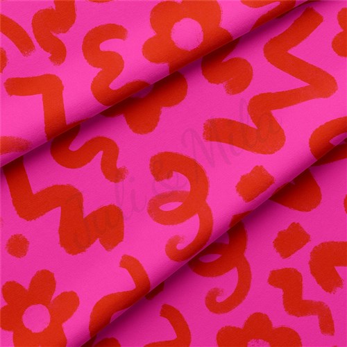 Valentine's Day Double Brushed Polyester Fabric Jersey Stretchy Soft Polyester Stretch Fabric
