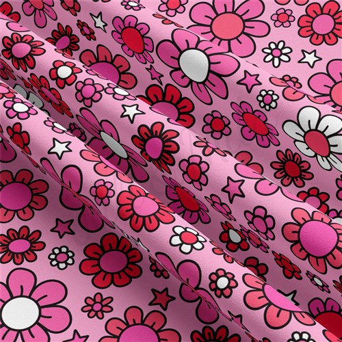 Valentine's Day Double Brushed Polyester Fabric Jersey Stretchy Soft Polyester Stretch Fabric
