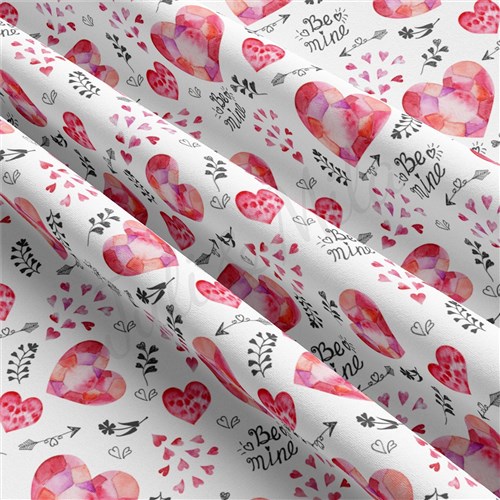 Valentine's Day Double Brushed Polyester Fabric Jersey Stretchy Soft Polyester Stretch Fabric