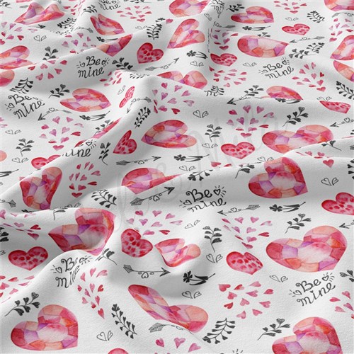Valentine's Day Double Brushed Polyester Fabric Jersey Stretchy Soft Polyester Stretch Fabric
