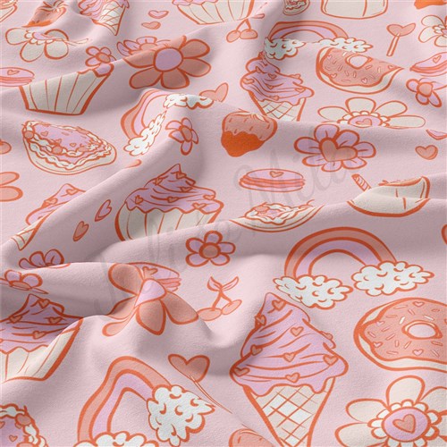 Valentine's Day Double Brushed Polyester Fabric Jersey Stretchy Soft Polyester Stretch Fabric