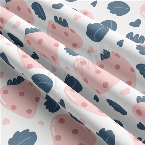 Strawberry Double Brushed Polyester Fabric Jersey Stretchy Soft Polyester Stretch Fabric