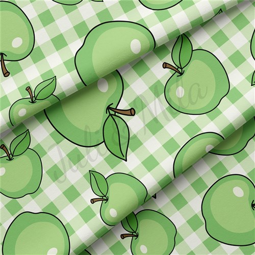 Apples Double Brushed Polyester Fabric Jersey Stretchy Soft Polyester Stretch Fabric