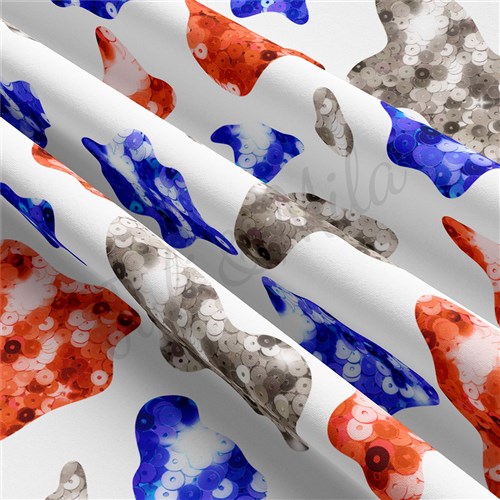 4th of July Patriotic Double Brushed Polyester Fabric Jersey Stretchy Soft Polyester Stretch Fabric